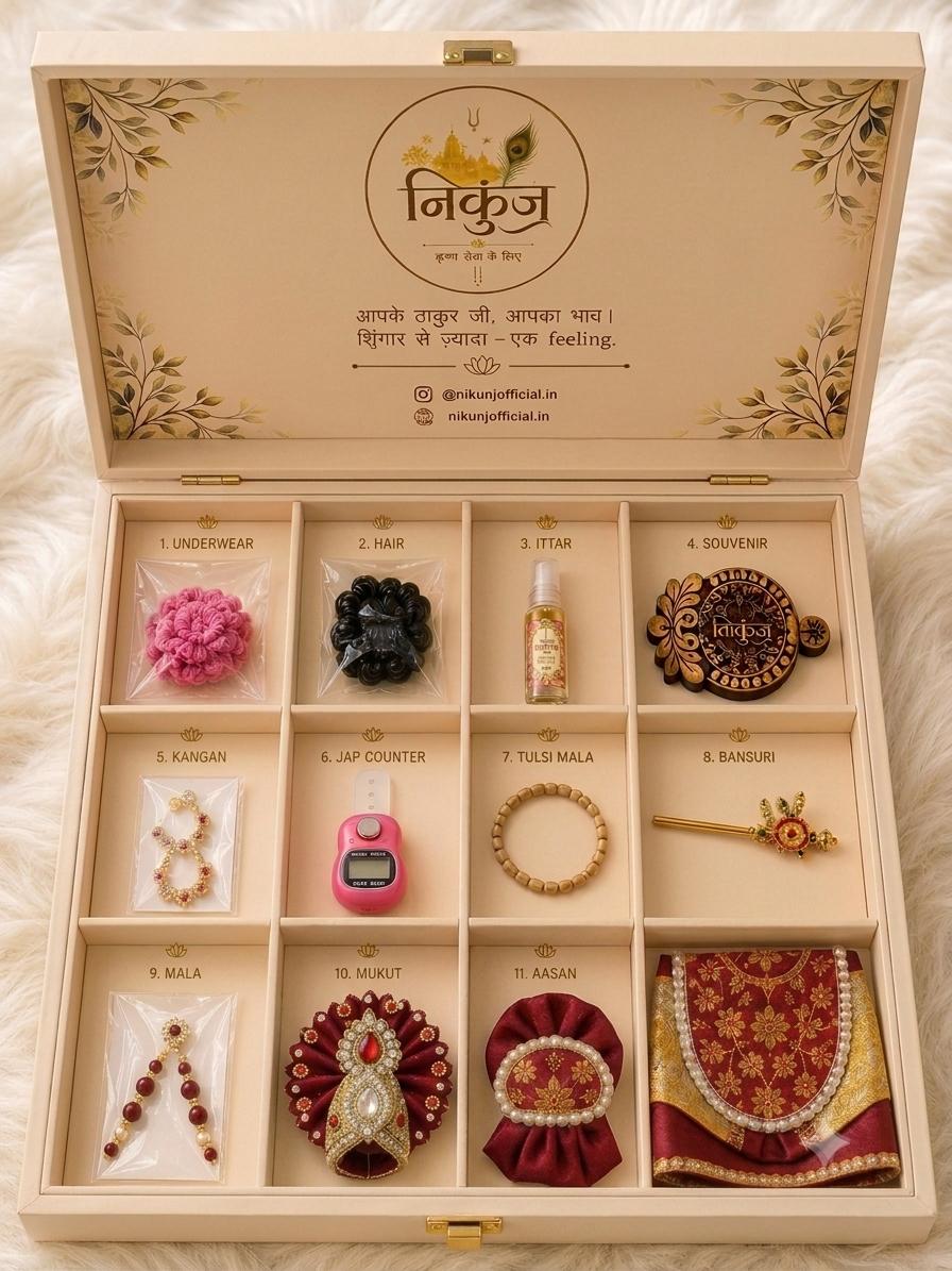 Premium Pink Laddu Gopal Poshak | Designer Floral & Stone Work Krishna Shringar Dress